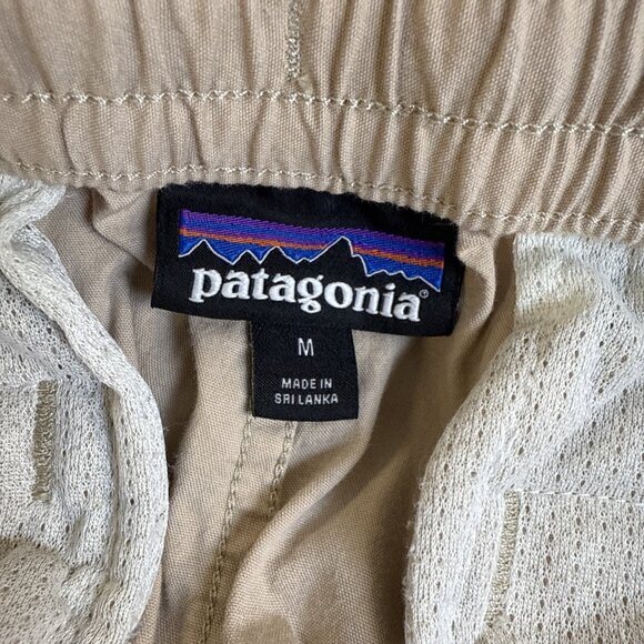 Patagonia Shorts Mens Med Quick Dry Board Swim Trunks Surf Hybrid RN51884 Tan - Picture 5 of 7
